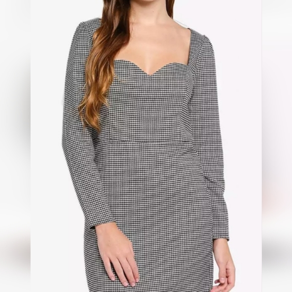 NWT A&F Houndstooth Mini Dress - Picture 4 of 4
